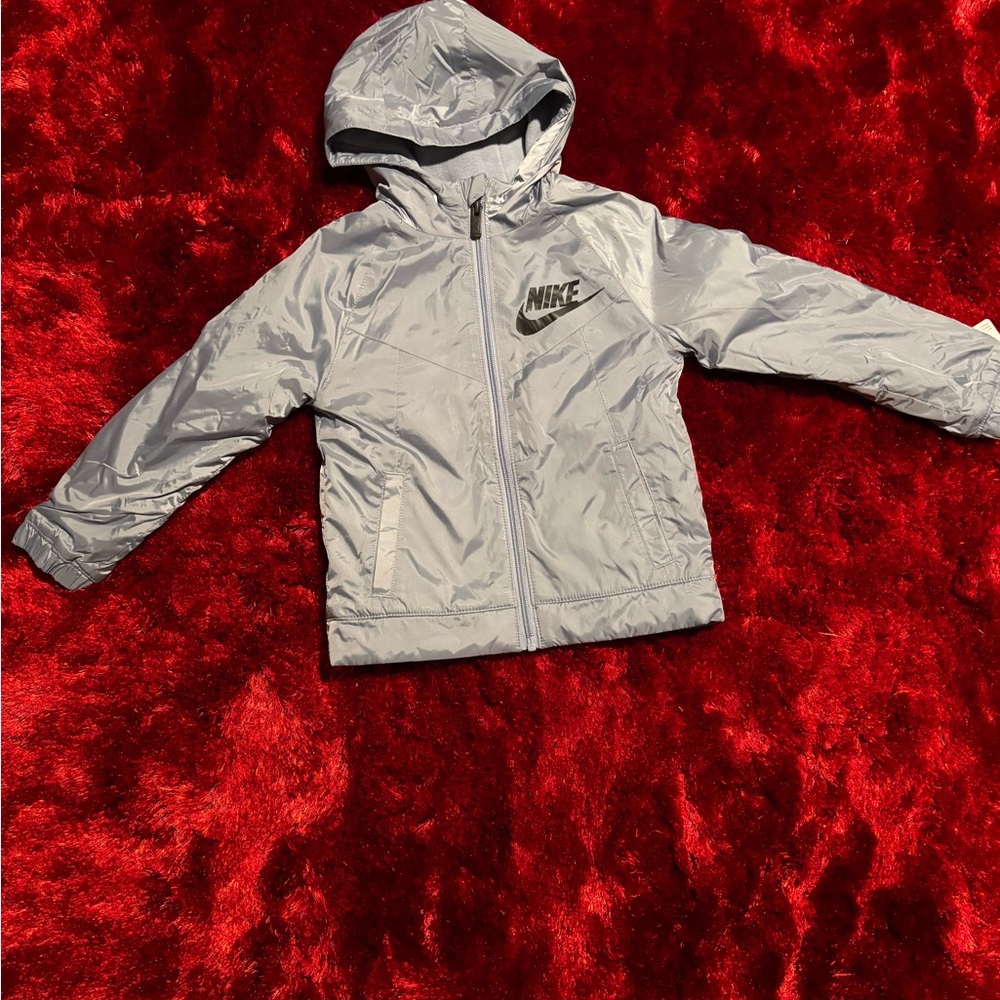 Nike Metallic Gray Hooded Jacket